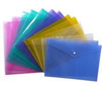 【hot】 5PCS Poly Envelope Folder with Plastic Document Protector for School Office Organization
