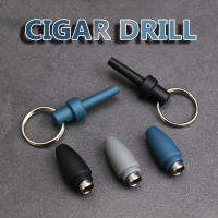 Cohiba Ciggare Puncher 8mm Ciggar Drill Cigr Round Cut Hole Punch Portable Tool 5 Colors with Key Ring