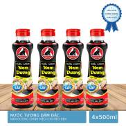 Combo 4 Chai Nước Tương Đậm Đặc Nam Dương Chính Hiệu Con Mèo Đen chai 500ml