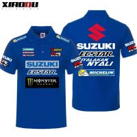 High quality stock MOTOGP SUZUKI motorcycle racing suit GSX-R600 GSX650F B-King Katana DL650 GSX-R750 K5/K6/K7/K8/K9 GSX-R1000 Hayabusa GSR750 GW250 FGSX-S1000F SFV650 outdoor riding POLO shirt T-shirt