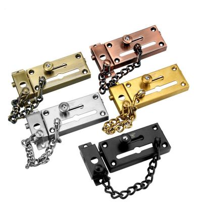 stainless steel security door latch / door buckle lock / anti-theft door chain Door Hardware Locks Metal film resistance