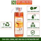 [HCM]Mật ong hoa cà phê nguyên chất - MẬT ONG HỌ HỒ - Chai thủy tinh 420gr (300ml)