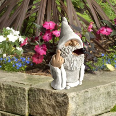 Resin Gnome Ornament Desktop Decor Smoking Dwarf Old Man Sculptures Corrosion-Resistant Model Toys Statues for Gardening