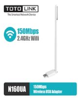 อุปกรณ์รับสัญญาณWi-Fi, Wireless USB Adapter TOTOLINK (N160UA) N150 High Gain (Lifetime Forever) ประกันศูนย์