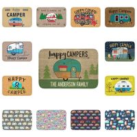 Happy Campers Doormat Mat Anti-Slip Adventure Camping Van Life Entrance Kitchen Bath Bedroom Rug Carpet 40x60cm