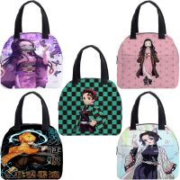 ◐♧❖ Demon Slayer Kimetsu no Yaiba Lunch Bag Children Anime Cooler Pack Thermal Insulated Lunch Box Kids Tote School Bento Container