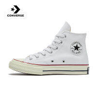 คอนเวิร์ส (Converse) รุ่น 1970s สามดวงดาว รองเท้าผ้าใบสีขาวแบบสูง สไตล์คลาสสิกสำหรับคู่รัก รุ่น 162056C