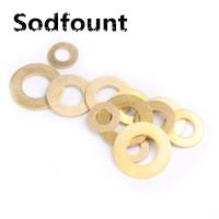 100pcs Copper flat washer M3 M4 M5 M6 M8 M10 M12 M14 Gasket pure brass Screw washer Nails  Screws Fasteners