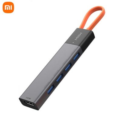 Xiaomi MIIIW 5-in-1 อะแดปเตอร์แยก USB 3.0 HDMI 4K Type-C ความเร็วสูง อเนกประสงค์ สําหรับ MacBook Pro