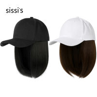 【cw】Synthetic Short Straight Hair Wig With Baseball Cap Naturally Connect Adjustable Baseball Hat Wigs For Women Summer Fake Hair