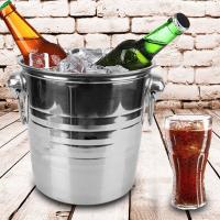 For KTV Bar Kitchen Party Barware Ice Cube Maker 5L Stainless Steel Wine Beer Cooler Bucket Champagne Wine Beer Bucket