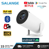 Salange HY300 สมาร์ทโปรเจคเตอร์ 4K Android 11.0 Dual Wifi6 200 ANSI มินิแบบพกพา 5G WIFI BT5.0 โฮมเธียเตอร์ 720P สำหรับ Samsung Apple กลางแจ้ง 1080P 4K ภาพยนตร์ HDMI