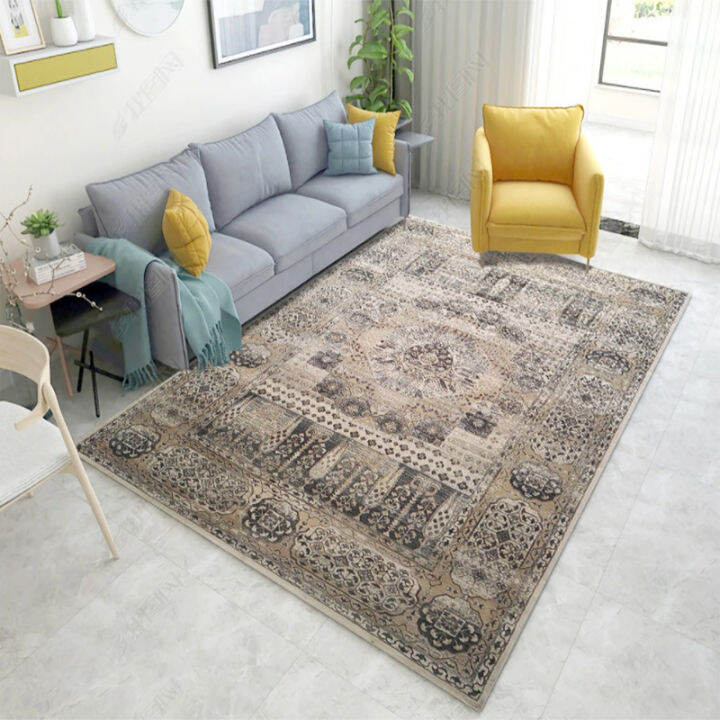 Living Room Floor Mat Boho Chic Shabby Chic Oriental Medallion NonShedding Home Carpet Bedroom