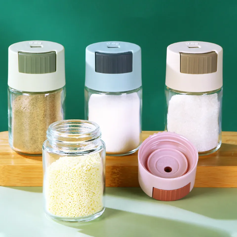 Adjustable Salt Dispenser Condiments Container Sugar Bottle Spice