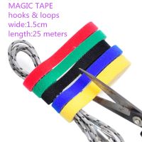 1PCS/LOT YT1884  Magic Tape Strap Cable Tie Wide 1.5 cm Length 25 Meters Nylon strap hooks &amp; loops Free Shipping Sell at a Loss Cable Management