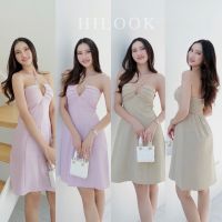 มินิเดรสผูกคอแต่งจีบช่วงอก Lilly Dress ป้ายHilook