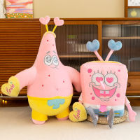 สีชมพู SpongeBob ของเล่นตุ๊กตาน่ารักแพทริคดาวตุ๊กตาสาวหัวใจตุ๊กตานอนกับหมอนสาวของขวัญสร้างสรรค์ตุ๊กตาอะนิเมะตุ๊กตา