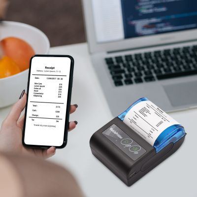 ✸❁♤ Portable Mini Thermal Printer 2inch Bluetooth USB Receipt Bill Ticket Printer with 58mm Print Paper For iOS Android Windows
