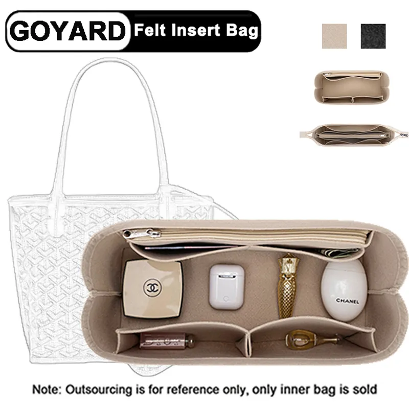 Felt Insert Bag Organizer For Goyard Neverfull And More Handbag