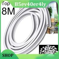 B5ev40er4ly SHOP 8 Meter Top Clamping Curtain Pole Kit Flexible Cuttable Bendable Track Rail Curved Straight Windows Track Accessories