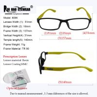 Prescription Eyeglasses Leisure Eyeglasses Frame Customize Spectacles TR90 Small Rectangular Frame Fill Resin Lenses 8096