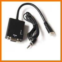 ?HOT SALE? HDMI to VGA +Audio Line Out / HDMI แปลงเป็น VGA +Audio Line Out (สีดำ) ##สายชาร์จ แท็บเล็ต สมาร์ทโฟน หูฟัง เคส ลำโพง Wireless Bluetooth คอมพิวเตอร์ โทรศัพท์ USB ปลั๊ก เมาท์ HDMI