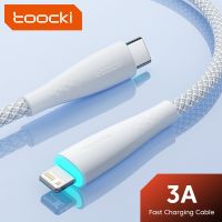 สายสำหรับ iPhone ไฟฉาย USB Toocki 14 13 12 11 Pro Max X XS XR 20W PD ชาร์จเร็วสายชาร์จ Type C iPad Macbook