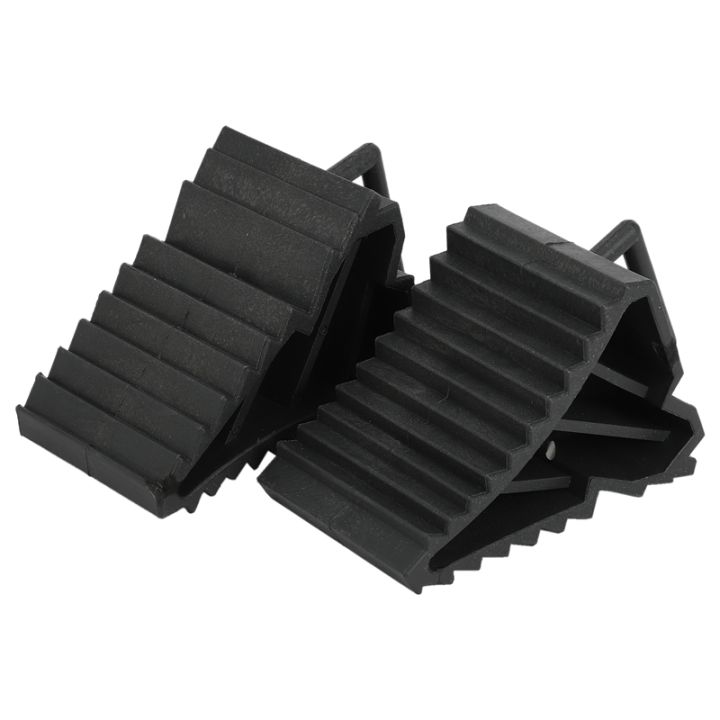 2pcs-antislip-vehicle-car-truck-wheel-tire-chock-stop-block-black