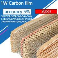 【cw】 20pcs 1W Carbon Film Resistor 5.6 6.2 6.8 56 62 68 560 620 680 Ohm R K 5  Resistance 5R6 6R2 6R8 56R 680R 5.6K 6.2K 6.8K 0.1R-1M