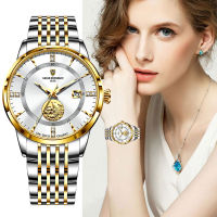 LIGE Women Watch Luxury nd Fashion Ladies Watch Elegant Gold Steel Wristwatch Casual Female Clock Waterproof Montre Femme New