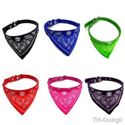 【hot】∏ஐ♈  Adjustable cat and dog collar pet neck scarf with printed triangle