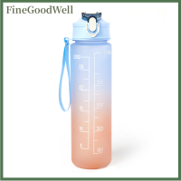 FineGoodWell ขวดน้ำ900มล. ขวดน้ำดื่มสำหรับนักเรียนพร้อมหลอดพลาสติกถ้วยน้ำกีฬาเหยือกฟิตเนสขวดน้ำกีฬาถ้วยอวกาศ