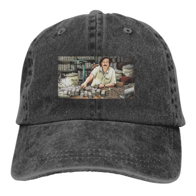2023 New Fashion Dgok Dirty Ghetto Pablo Escobar Fashion Cowboy Cap Casual Baseball Cap Outdoor Fishing Sun Hat Mens And Womens Adjustable Unisex Golf Hats Washed Caps，Contact the seller for personalized customization of the logo
