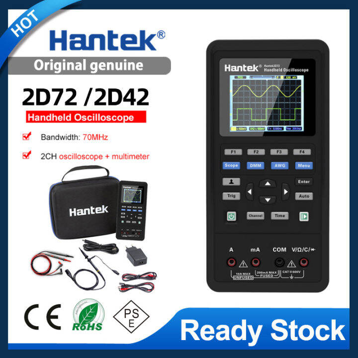 Hantek 2D72 2C72 2D42 2C42 Handheld Oscilloscope Digital Multimeter ...