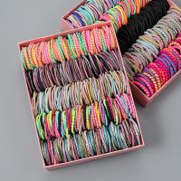 【YF】☈﹍∈  New 100pcs/lot Hair bands Color Elastic Rubber Band band Child Baby Headband Scrunchie Accessories for hair