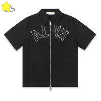 2023ฤดูร้อนฤดูใบไม้ร่วง Streetwear ทำงาน ALYX ซิปเสื้อผู้ชายผู้หญิงจังหวะที่ทับซ้อนกันโลโก้1017 ALYX 9SM เสื้อเชิ้ตแขนสั้น