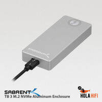 SABRENT Thunderbolt 3 Certified M.2 NVMe SSD Tool Free Solid Aluminum Enclosure (EC-T3NS) กล่องใส่ SSD NVME