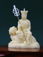 ☌☃ fruit Ksitigarbha ornaments home Buddhist hall decoration statue Bodhisattva sitting meditation listening to crafts