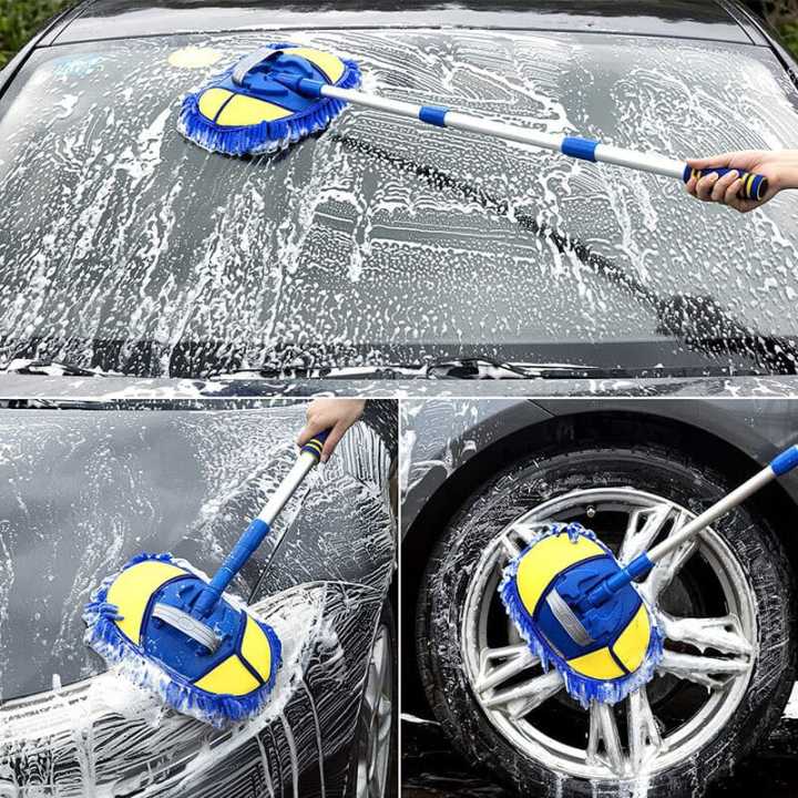 Extendable Aluminum 3 Section Car Wash Brush Mop Mitt Up to 1M ...