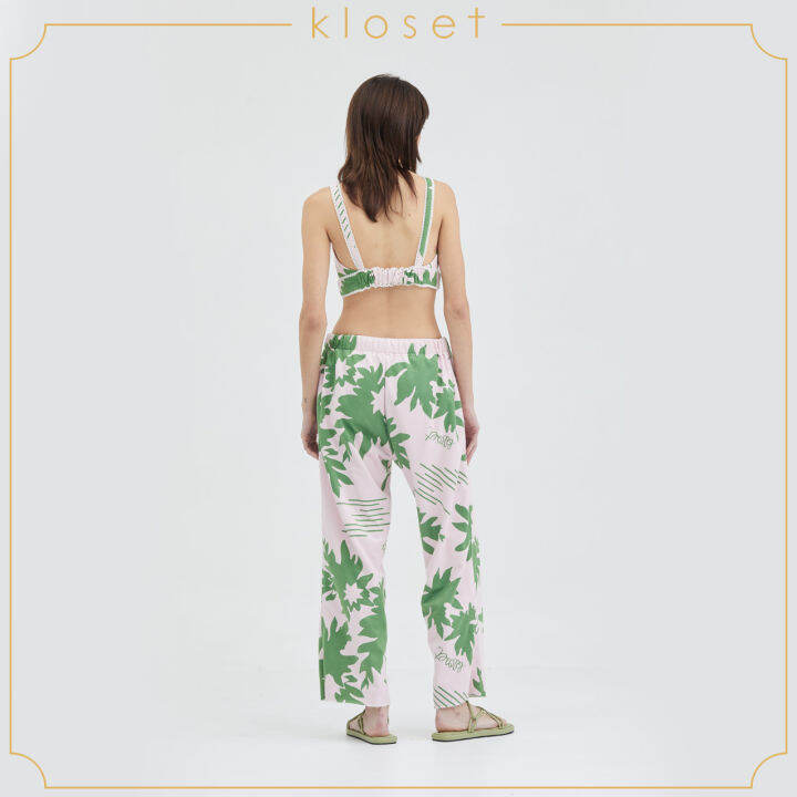 kloset-floral-baggy-pants-with-side-pockets-vc23-p003-กางเกงแฟชั่น-กางเกงขายาว-กางเกงผ้าพิมพ์-เสื้อผ้าแฟชั่น