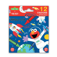 SST2 สีเทียน 12 สี Sesame Street Sesame Space Crayons