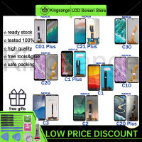 Kingsange หน้าจอจอ LCD แบบดั้งเดิมสำหรับ Nokia C01 Plus C1บวก C1 C2 C3 C10 C20 C20บวก C21บวก C30แอลซีดีแสดงผลหน้าจอสัมผัสสำหรับ Nokia C Series พร้อมเครื่องมือซ่อมและกาวฟรี