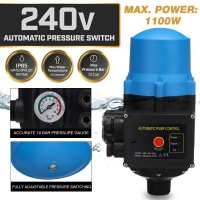 Waterproof Pressure Switch Adjustable Water Pump Automatic Pressure Control Electronic Switch With Pressure Gauge Max.10 Bar