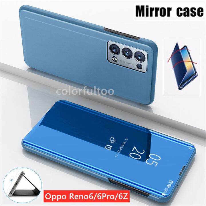 flip case mirror oppo a53