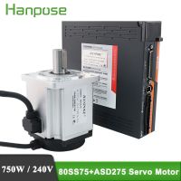 80SS75 5.0A 2.39N.m And ASD275 Servo motor Drive kit AC200-240V 3M Encoder Cable CNC Medical Equipment 750W ac Servo Motor drive