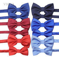 ที่มีสีสันแข็งโพลีเอสเตอร์ผู้ใหญ่เด็ก Bowtie ชุดอย่างเป็นทางการสีฟ้าผู้ชายเด็กชุดสัตว์เลี้ยงผีเสื้ออาหารค่ำแต่งงานผ้าผูกคออุปกรณ์ของขวัญ