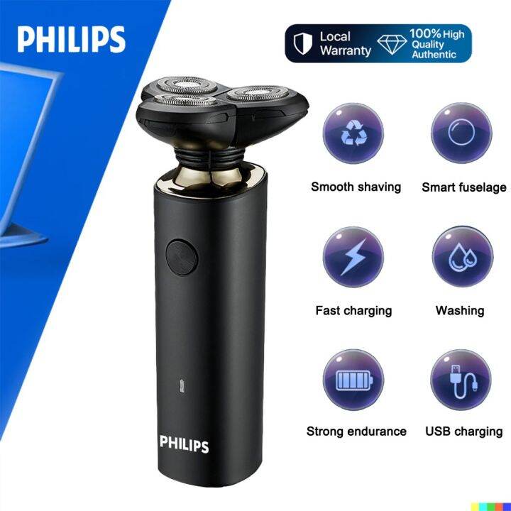 Philips Men's Razors Rechargeable Wet and Dry Rotary Beard Trimmer Dual