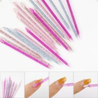 50 Pcs Multi Color Nail Cuticle Pusher Crystal Double End Wood Stick Dead Skin Remove Pedicure Sticks Nail Art Clean Care Tools