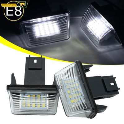 2pc LED License Number Plate Light For Citroen C3 C4 C5 Berlingo Saxo Xsara Picasso For Peugeot 206 207 306 307 308 5008