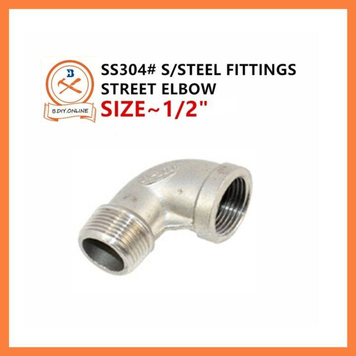 Stainless Steel SUS304 Fitting STREET ELBOW 1/2 " ( 15 mm) Lazada